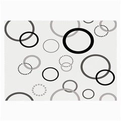 Circle Round Black Grey Large Glasses Cloth (2-side) by Mariart