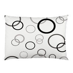 Circle Round Black Grey Pillow Case by Mariart