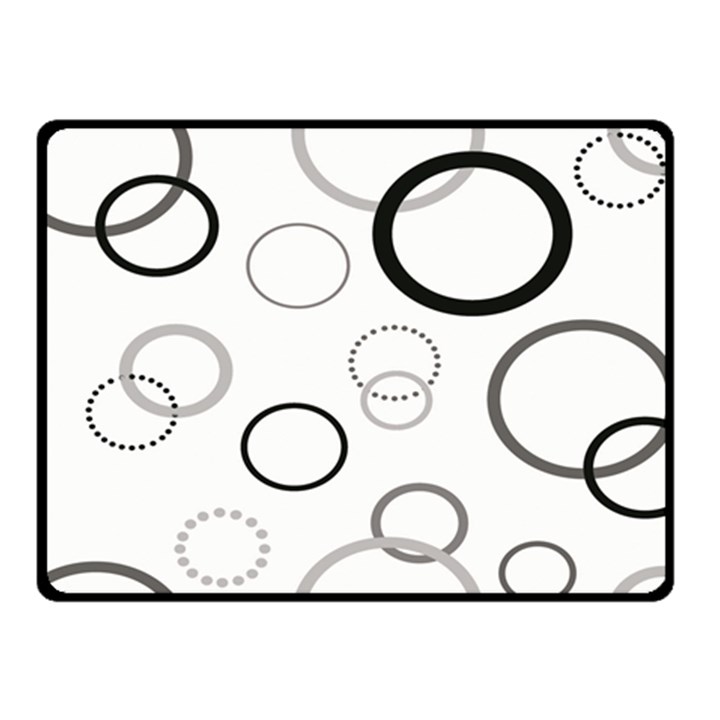 Circle Round Black Grey Fleece Blanket (Small)