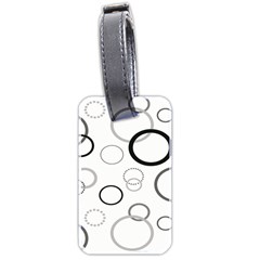 Circle Round Black Grey Luggage Tags (two Sides) by Mariart