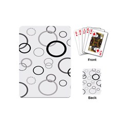 Circle Round Black Grey Playing Cards (mini)  by Mariart