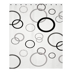 Circle Round Black Grey Shower Curtain 60  X 72  (medium)  by Mariart