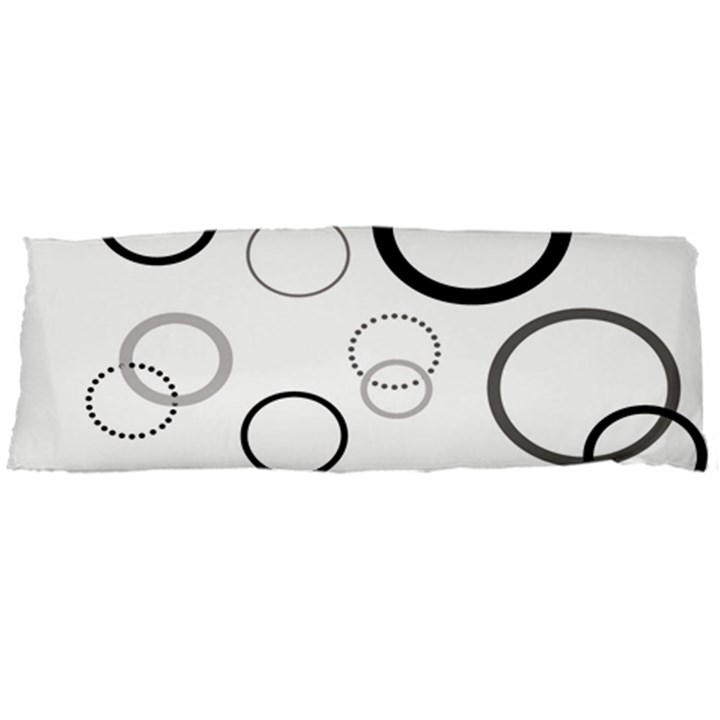 Circle Round Black Grey Body Pillow Case Dakimakura (Two Sides)