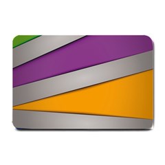 Colorful Geometry Shapes Line Green Grey Pirple Yellow Blue Small Doormat  by Mariart