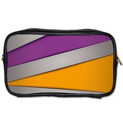 Colorful Geometry Shapes Line Green Grey Pirple Yellow Blue Toiletries Bags by Mariart