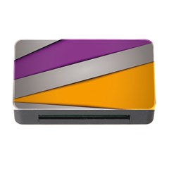 Colorful Geometry Shapes Line Green Grey Pirple Yellow Blue Memory Card Reader With Cf by Mariart