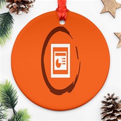 Circles Orange Ornament (round)