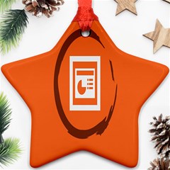 Circles Orange Ornament (star)