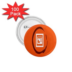 Circles Orange 1 75  Buttons (100 Pack)  by Mariart