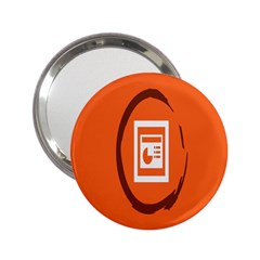 Circles Orange 2 25  Handbag Mirrors