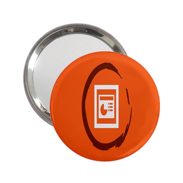 Circles Orange 2.25  Handbag Mirrors