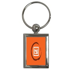 Circles Orange Key Chains (rectangle) 