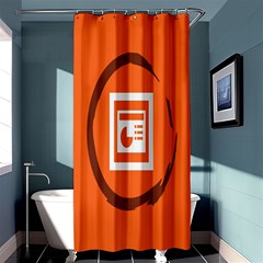 Circles Orange Shower Curtain 36  X 72  (stall)  by Mariart