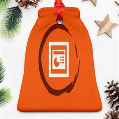 Circles Orange Bell Ornament (two Sides) by Mariart