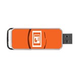 Circles Orange Portable USB Flash (One Side) Front