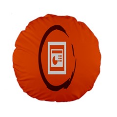 Circles Orange Standard 15  Premium Round Cushions by Mariart