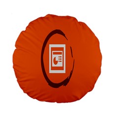 Circles Orange Standard 15  Premium Flano Round Cushions by Mariart