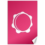 Circle White Pink Canvas 12  x 18   11.88 x17.36  Canvas - 1