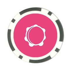 Circle White Pink Poker Chip Card Guard (10 pack)