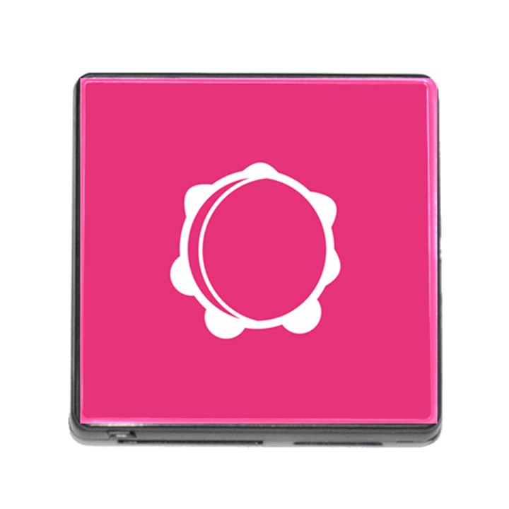 Circle White Pink Memory Card Reader (Square)