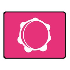 Circle White Pink Fleece Blanket (Small)