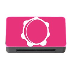 Circle White Pink Memory Card Reader with CF