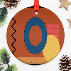 Digital Music Is Described Sound Waves Ornament (round) by Mariart