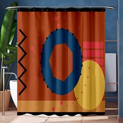 Digital Music Is Described Sound Waves Shower Curtain 60  x 72  (Medium) 