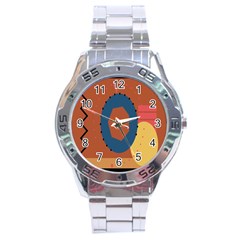 Digital Music Is Described Sound Waves Stainless Steel Analogue Watch