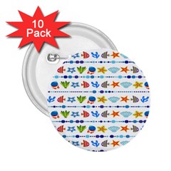 Coral Reef Fish Coral Star 2 25  Buttons (10 Pack)  by Mariart