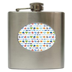 Coral Reef Fish Coral Star Hip Flask (6 Oz) by Mariart