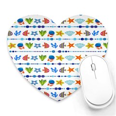 Coral Reef Fish Coral Star Heart Mousepads by Mariart