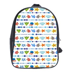 Coral Reef Fish Coral Star School Bags(large)  by Mariart