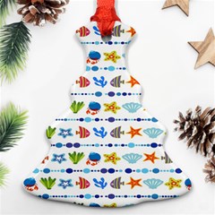 Coral Reef Fish Coral Star Christmas Tree Ornament (two Sides)