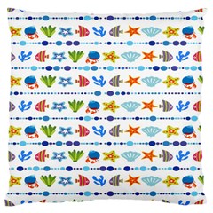 Coral Reef Fish Coral Star Large Cushion Case (two Sides) by Mariart