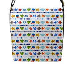 Coral Reef Fish Coral Star Flap Messenger Bag (l)  by Mariart