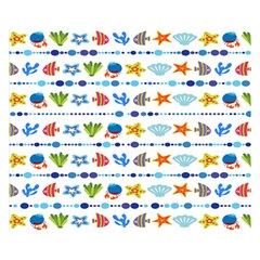 Coral Reef Fish Coral Star Double Sided Flano Blanket (small)  by Mariart