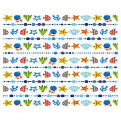 Coral Reef Fish Coral Star Double Sided Flano Blanket (medium)  by Mariart