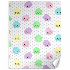 Egg Easter Smile Face Cute Babby Kids Dot Polka Rainbow Canvas 18  X 24   by Mariart