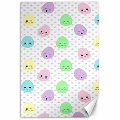 Egg Easter Smile Face Cute Babby Kids Dot Polka Rainbow Canvas 20  X 30   by Mariart