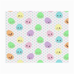 Egg Easter Smile Face Cute Babby Kids Dot Polka Rainbow Small Glasses Cloth (2-side) by Mariart