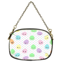 Egg Easter Smile Face Cute Babby Kids Dot Polka Rainbow Chain Purses (one Side)  by Mariart