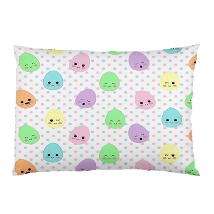 Egg Easter Smile Face Cute Babby Kids Dot Polka Rainbow Pillow Case