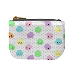 Egg Easter Smile Face Cute Babby Kids Dot Polka Rainbow Mini Coin Purses by Mariart