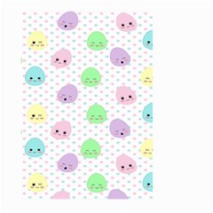 Egg Easter Smile Face Cute Babby Kids Dot Polka Rainbow Large Garden Flag (two Sides) by Mariart