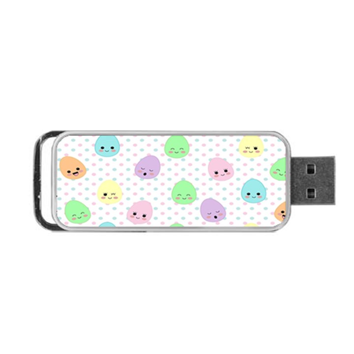 Egg Easter Smile Face Cute Babby Kids Dot Polka Rainbow Portable USB Flash (Two Sides)