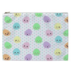 Egg Easter Smile Face Cute Babby Kids Dot Polka Rainbow Cosmetic Bag (xxl)  by Mariart