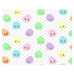 Egg Easter Smile Face Cute Babby Kids Dot Polka Rainbow Double Sided Flano Blanket (medium)  by Mariart