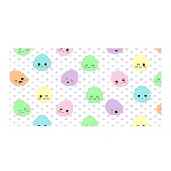 Egg Easter Smile Face Cute Babby Kids Dot Polka Rainbow Satin Wrap