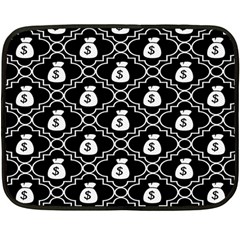 Dollar Money Bag Double Sided Fleece Blanket (mini)  by Mariart